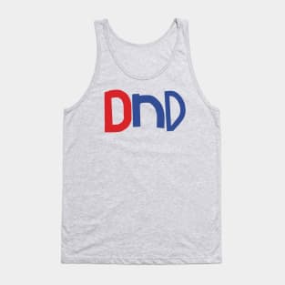 DND Typography in Red and Blue Tank Top